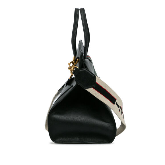 Auth Gucci Large Linea Totem Black Calf #146704G18B - Picture 3 of 11